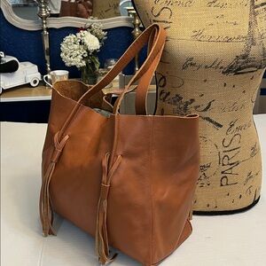 B-LOW THE BELT MIGUEL TOTE BAG BROWN LEATHER